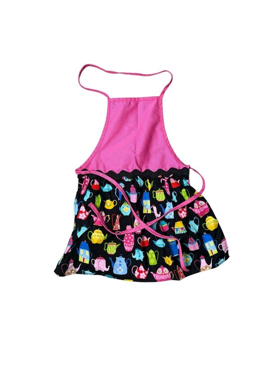 Other - Hobby Lobby Child's Apron Teapot Graphic Print Pink One Size